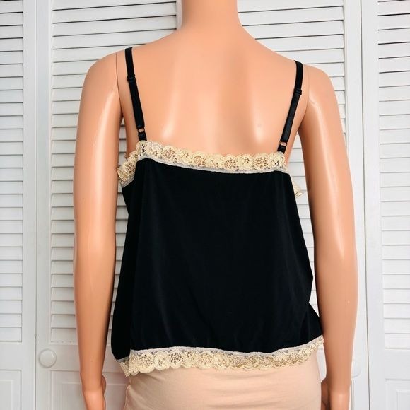 *NEW* LANE BRYANT Black Ivory Lace Trim Camisole Size 14/16