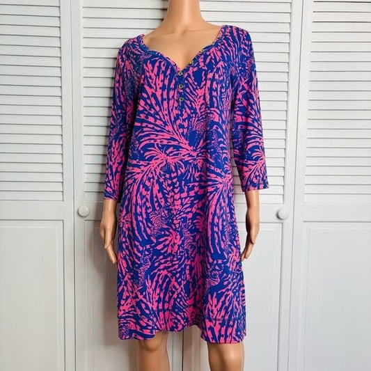 LILLY PULITZER Palmetto Dress Rolling in the Grass Zebra Size Large