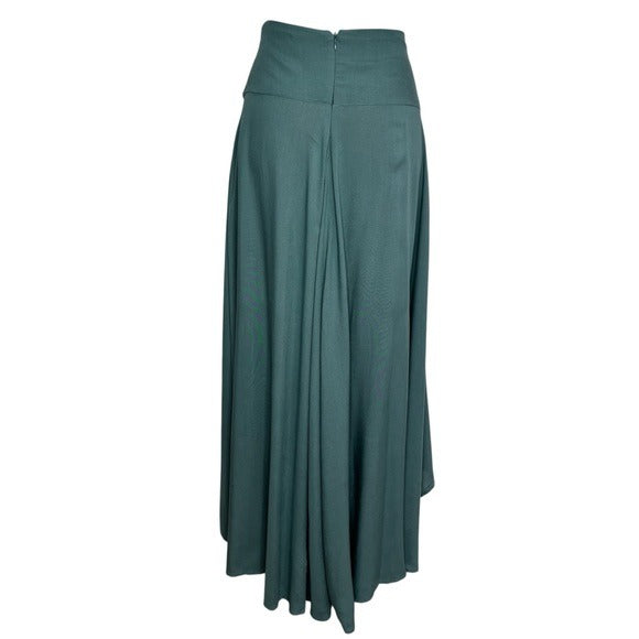 O’NEILL Ambrosio Dark Sage Green High-Low Maxi Skirt Size Large