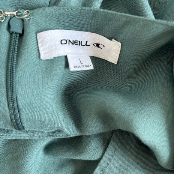 O’NEILL Ambrosio Dark Sage Green High-Low Maxi Skirt Size Large