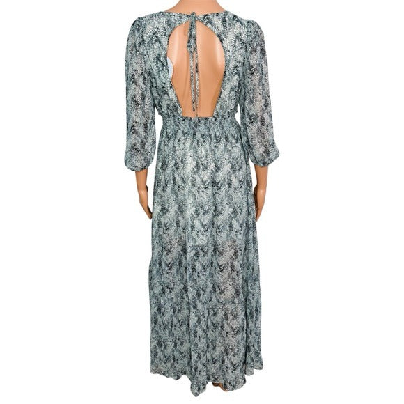 New BUDDY LOVE Crocodile Mable Maxi Dress Size Small