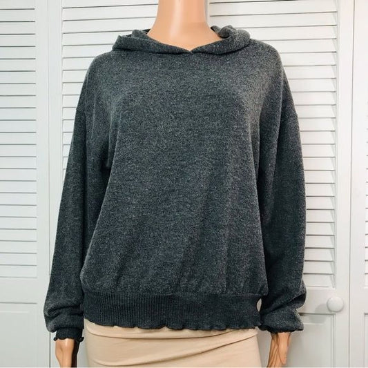 PROJECT SOCIAL T Gray Hooded Sweater Size Medium