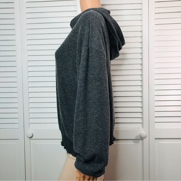 PROJECT SOCIAL T Gray Hooded Sweater Size Medium