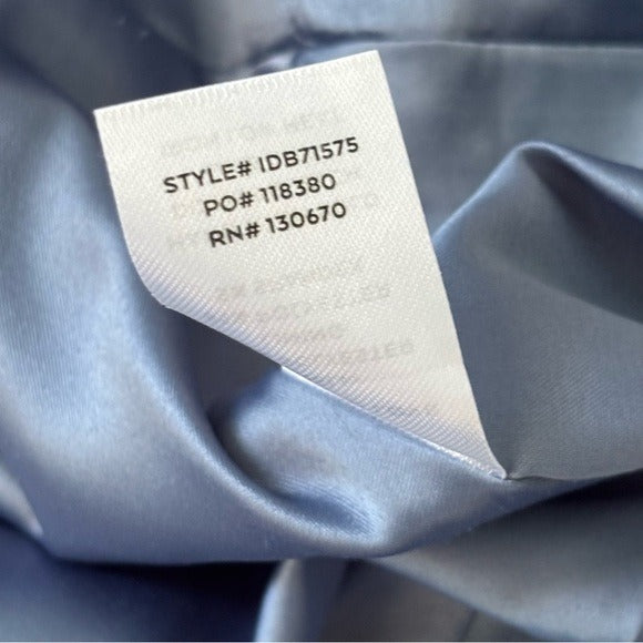 New LULUS Easy Listening Slate Blue Cold-Shoulder Wrap Maxi Dress Size Large