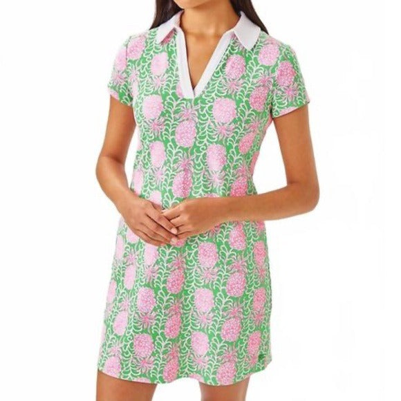 New LILLY PULITZER Cayo Coastal Dress in Fauna Green Size Medium