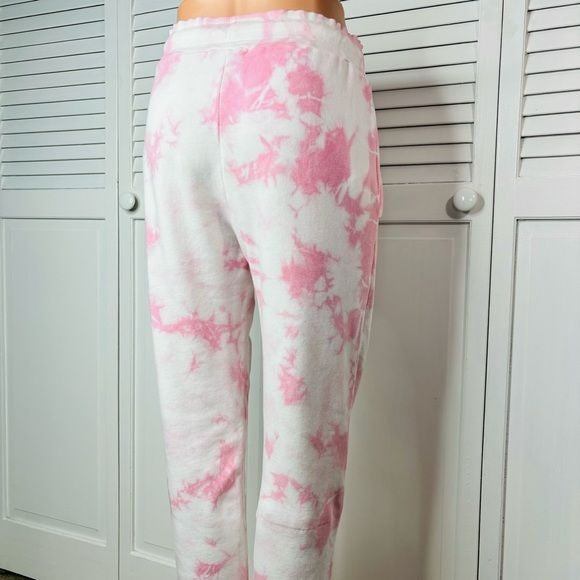 CHRLDR Lips Pink White Tie-Dye Sweatpants Size Small