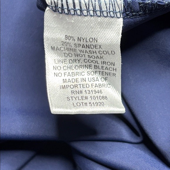 JUDE CONNALLY Navy Sleeveless Dress with Embroidered Trim Size XL