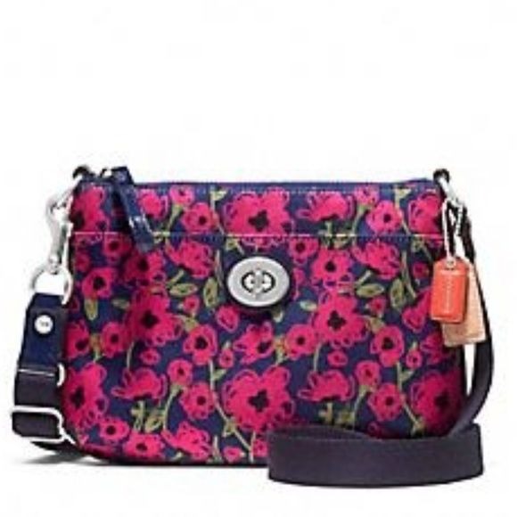 NEW COACH Poppy Floral Print Small Crossbody Bag