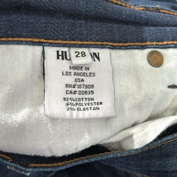 HUDSON Nico Midrise Super Skinny Blue Jeans Size 28