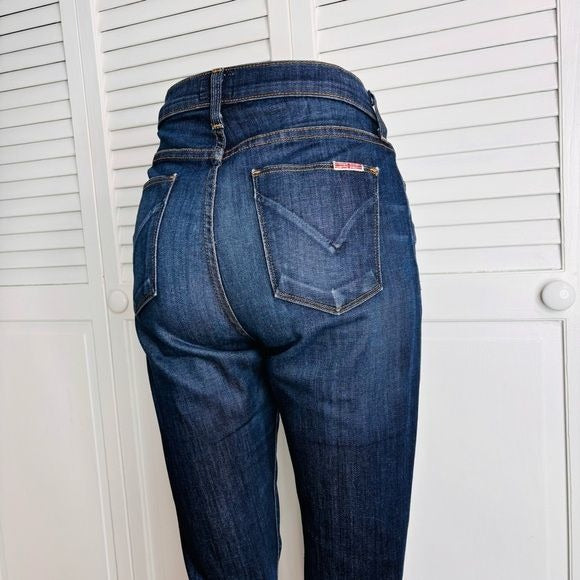 HUDSON Nico Midrise Super Skinny Blue Jeans Size 28