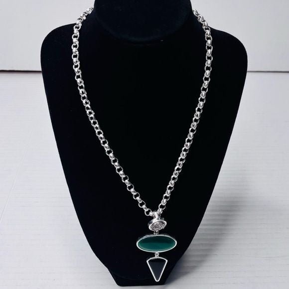 ARTISAN COLLECTION OF INDIA Sterling Silver Onyx Crystal Necklace