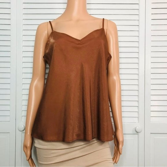 *NEW* UNIQLO Shiny Brown Camisole Size Medium