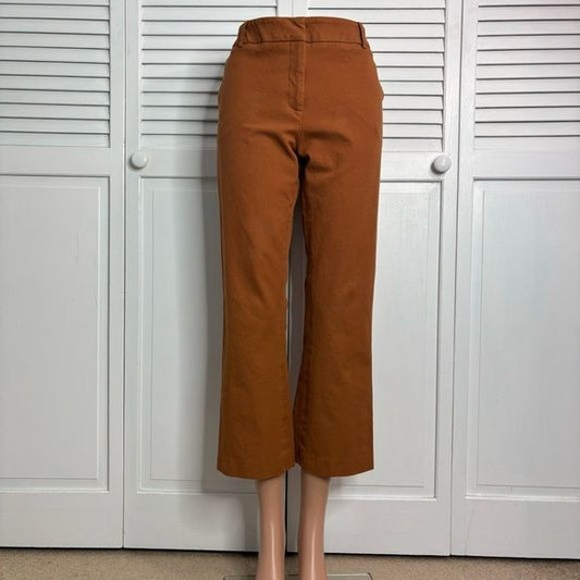 ELLIOTT LAUREN Rust Orange Cropped Pants Size 10