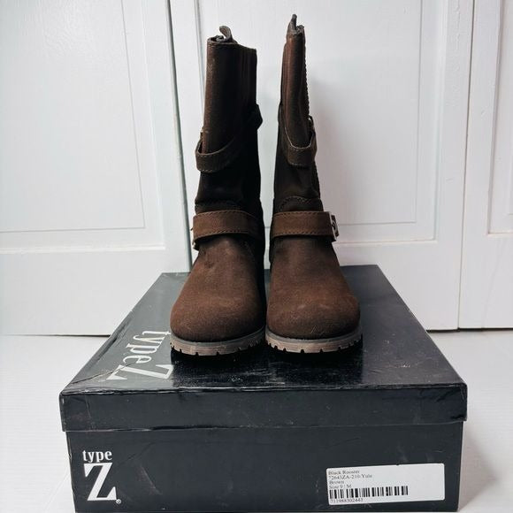 *NEW* TYPE Z Yule Black Rooster Brown Boots Size 9M