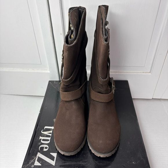 *NEW* TYPE Z Yule Black Rooster Brown Boots Size 9M