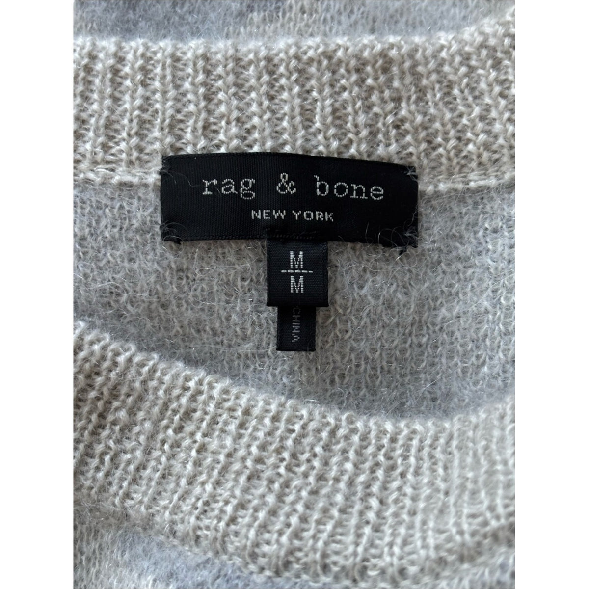 rag & bone Leopard Print Mohair Blend Crewneck Sweater Size Medium