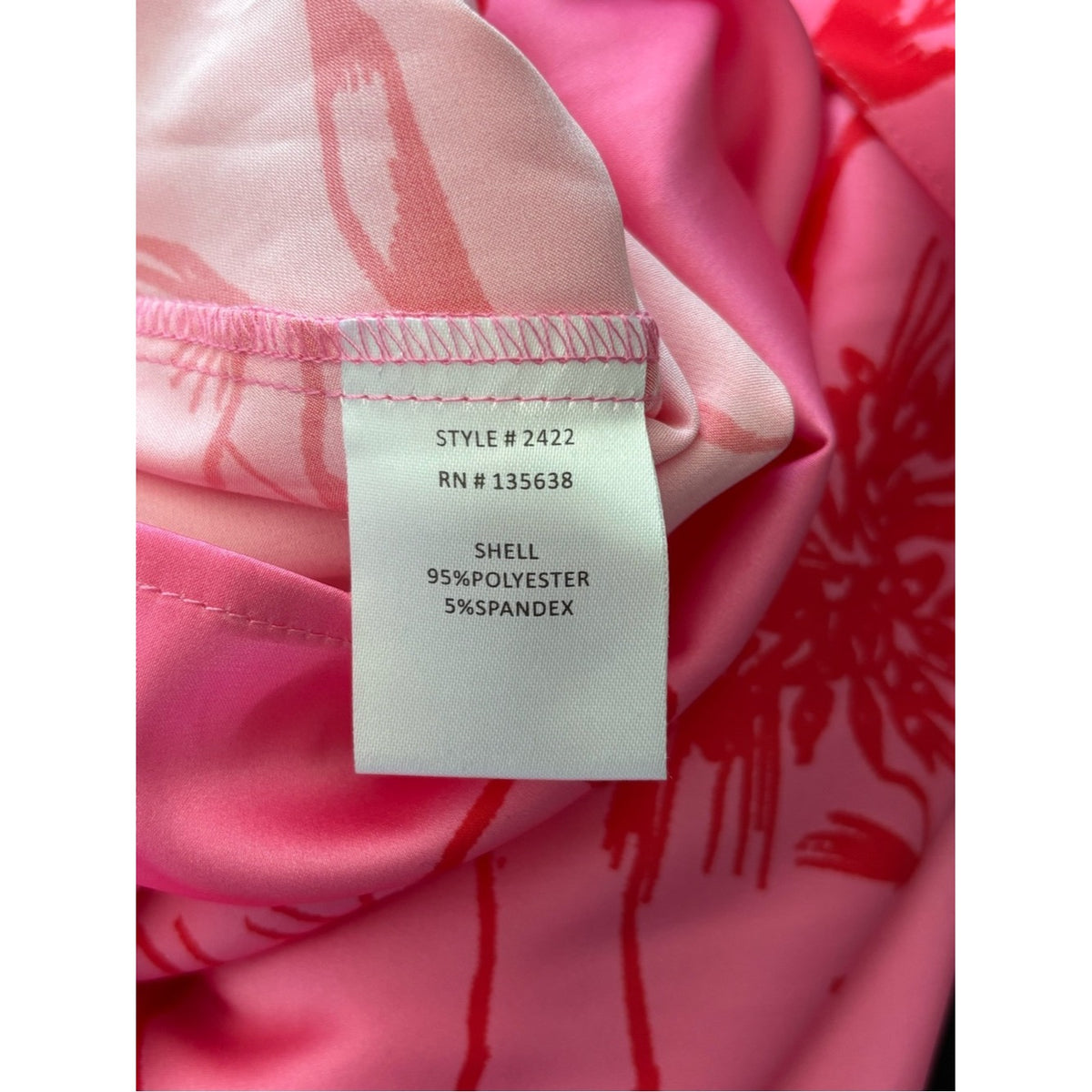 New Hutch Robbie Split Print Tie Front Satin Blouse Size Small