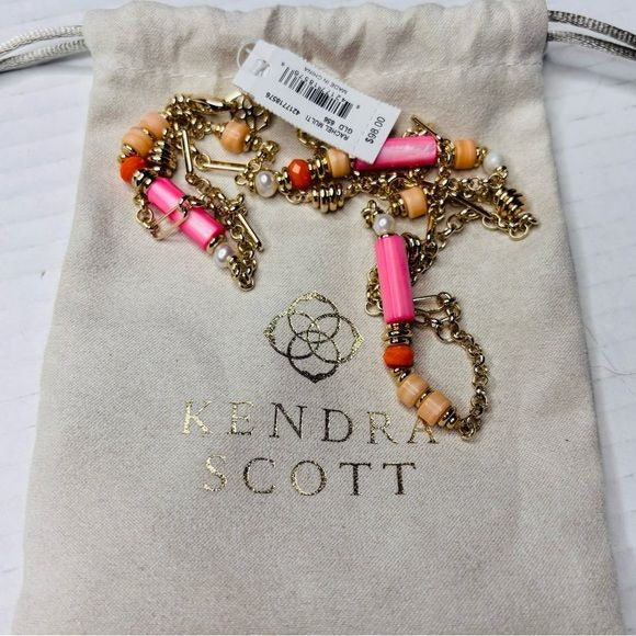 *New* KENDRA SCOTT Rachel Gold Pink Multi Strand Necklace