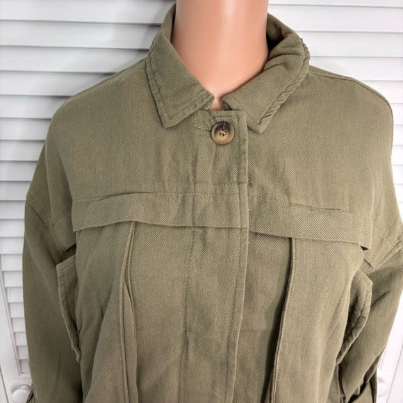 NEW BLANK NYC Green Utility Jacket Size Small