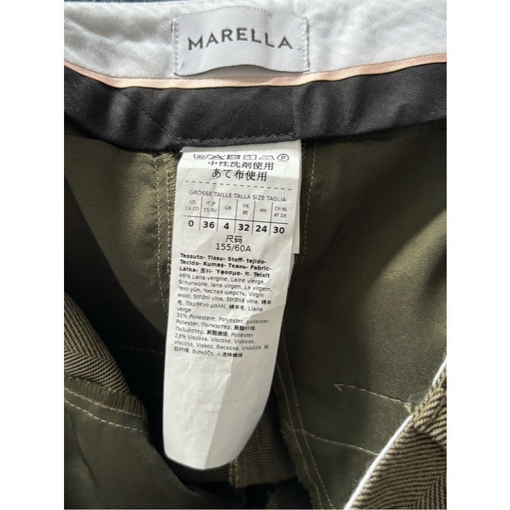 New Marella "Edison" Tailored Virgin Wool Blend Trousers Size 0
