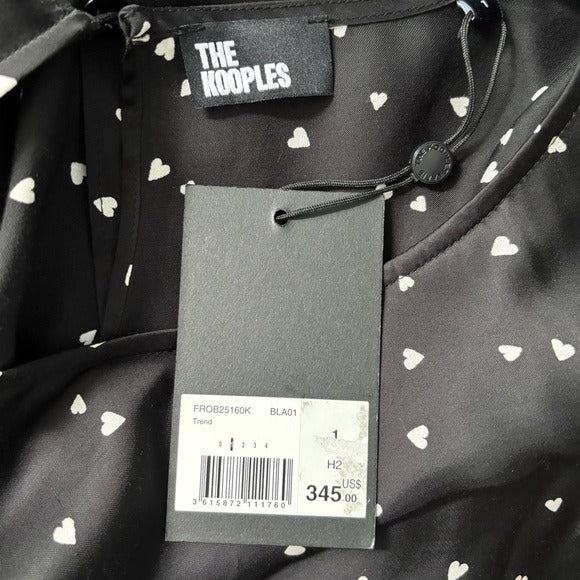 New THE KOOPLES Heart Print Mini Dress Size Small