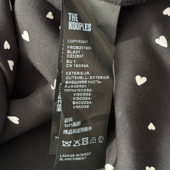 New THE KOOPLES Heart Print Mini Dress Size Small