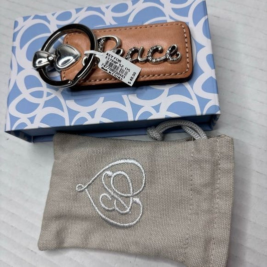 *NEW* BRIGHTON Peace Tan Leather Key Fob