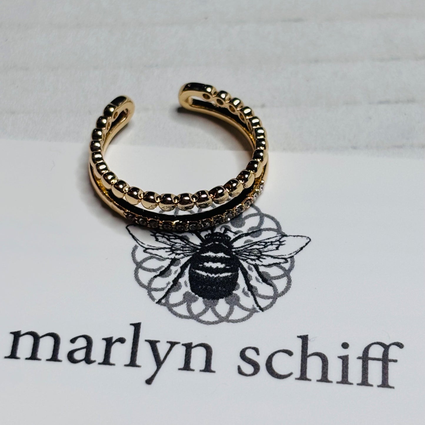 New MARLYN SCHIFF Arielle Adjustable Ring