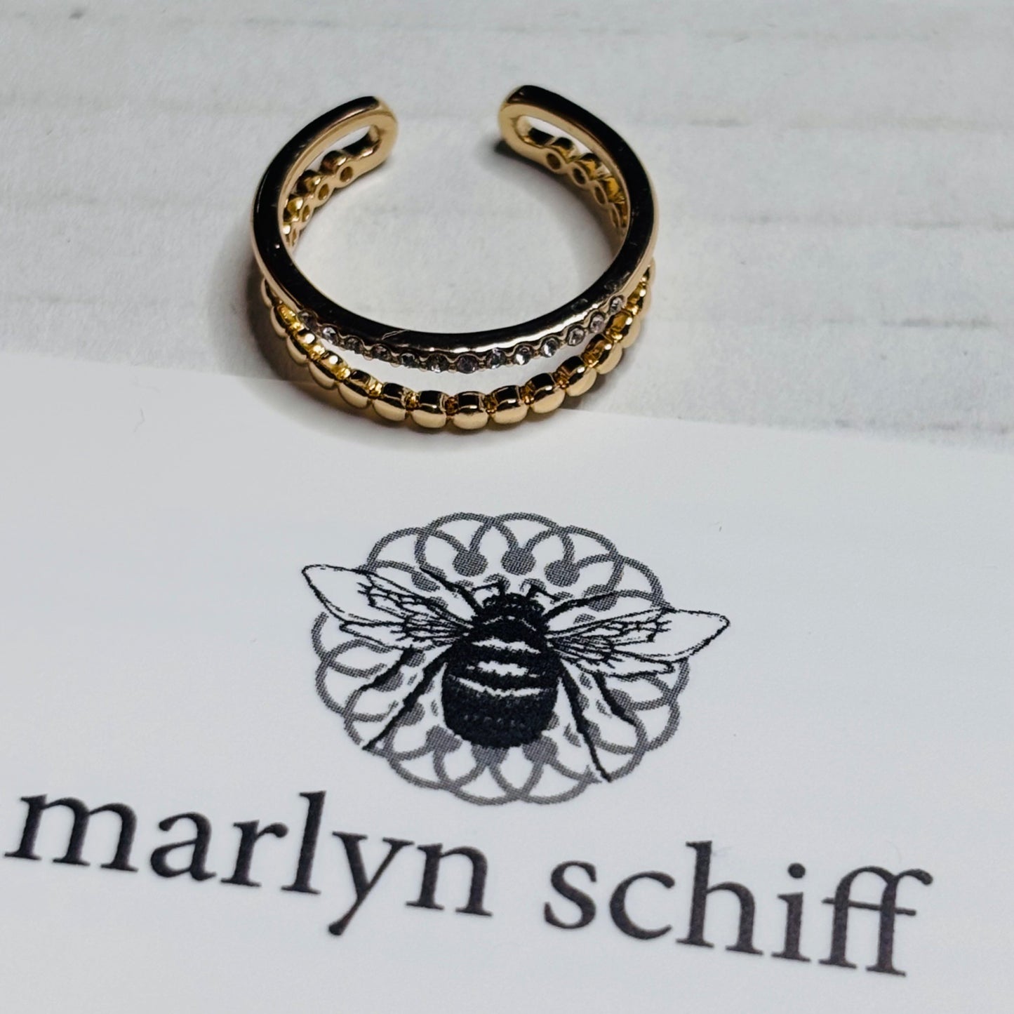 New MARLYN SCHIFF Arielle Adjustable Ring