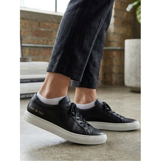 Woman by Common Projects Original Achilles Low Black Leather Sneakers Size 8