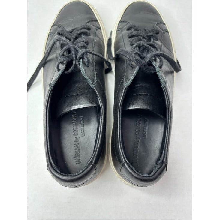Woman by Common Projects Original Achilles Low Black Leather Sneakers Size 8