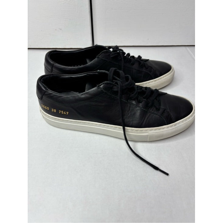 Woman by Common Projects Original Achilles Low Black Leather Sneakers Size 8