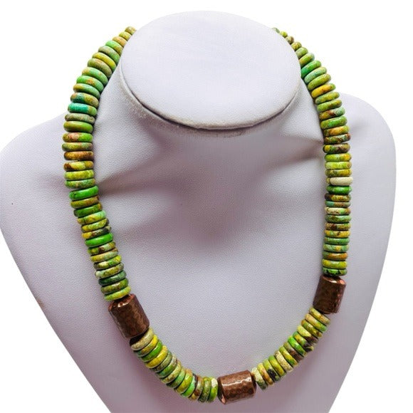 JAY KING Vintage DTR 925 Sterling Silver Green Turquoise Necklace