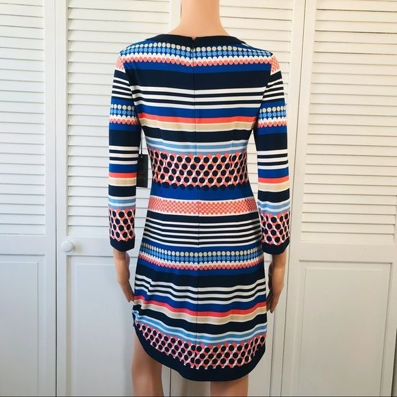 *NEW* VINCE CAMUTO Multicolor 3/4 Sleeve Dress Size 2