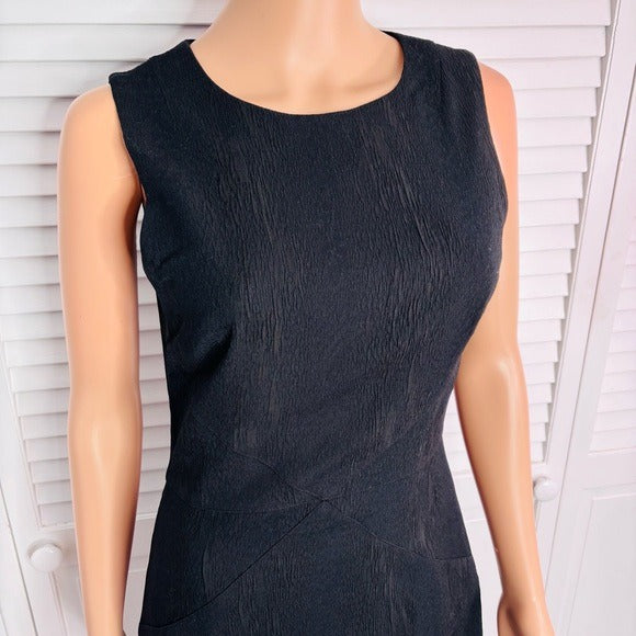 *New* JAY GODFREY Black Textured Sheath Sleeveless Dress Size 8