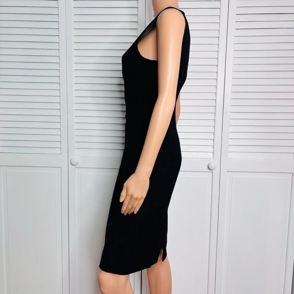 *New* JAY GODFREY Black Textured Sheath Sleeveless Dress Size 8