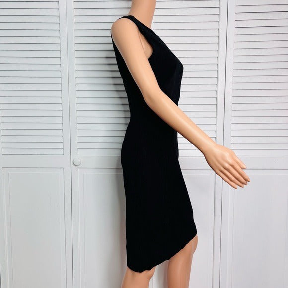 *New* JAY GODFREY Black Textured Sheath Sleeveless Dress Size 8