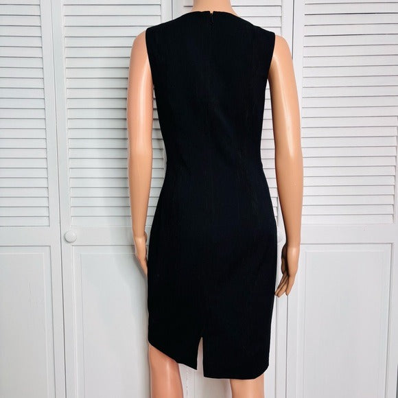 *New* JAY GODFREY Black Textured Sheath Sleeveless Dress Size 8