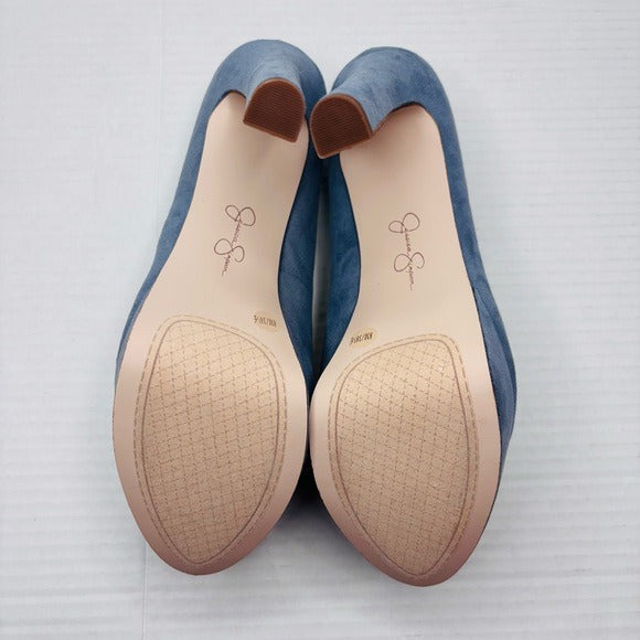 NEW JESSICA SIMPSON Nellah Ash Blue High Heel Platform Pumps Size 8