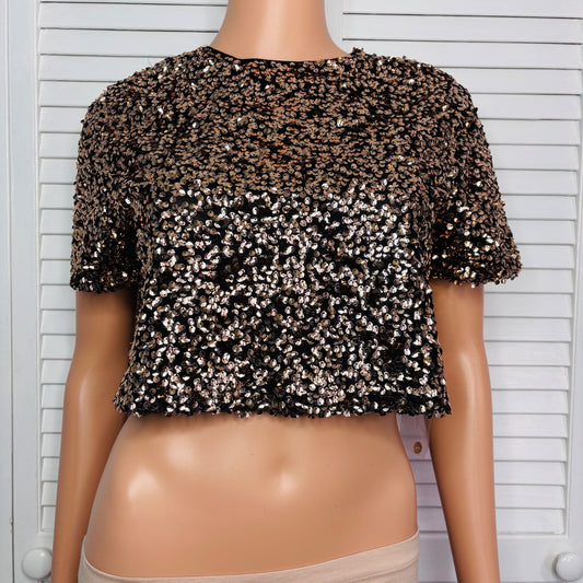 NEW BUDDY LOVE Spicy Crop Top in Gold Size XS