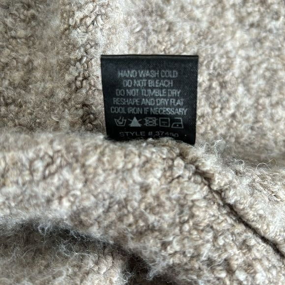 360 SWEATER Beige Long Sleeve Open Front Cardigan Size Small