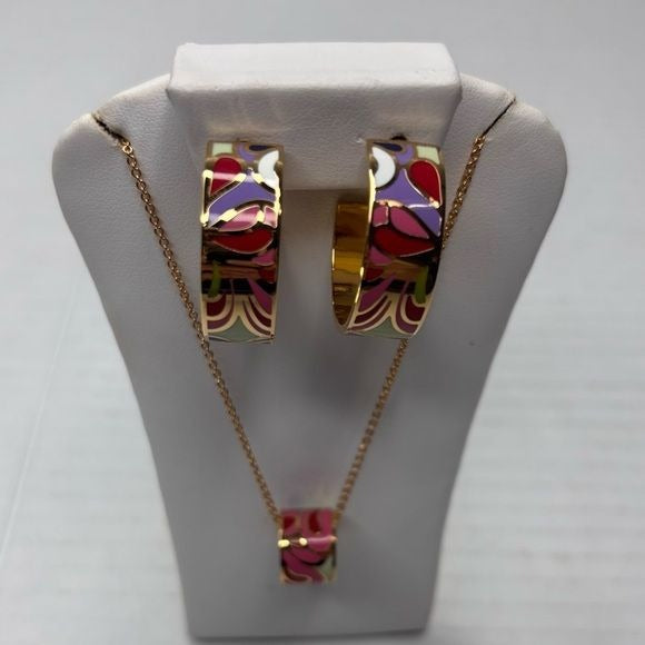 *NEW* SAMUEL B. Gold Jewelry Set with Modern Geometric Design