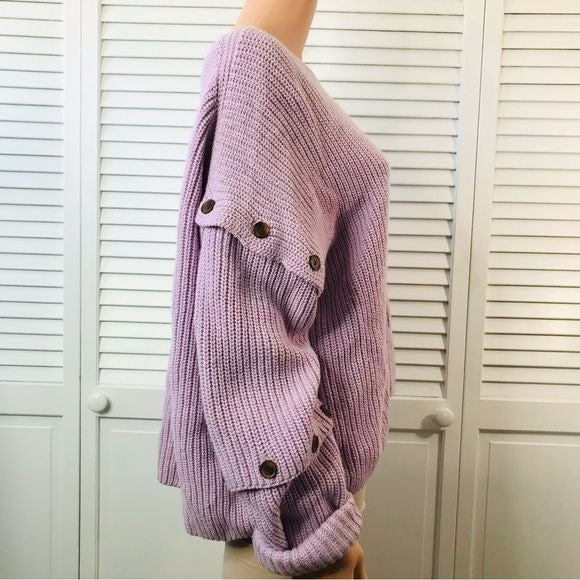 A.L.C. Lilac Oversized Crew Neck Sweater Size M