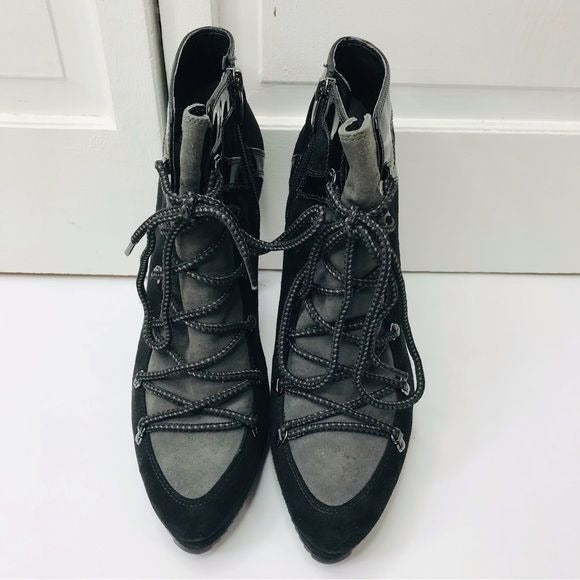 ENZO ANGIOLINI Black Heeled Hiker Bootie Size 9