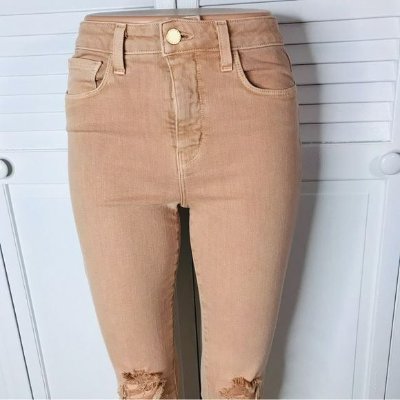 L’AGENCE Harlem Blends High Line Blush Distressed Skinny Jeans Size 25 *NEW*