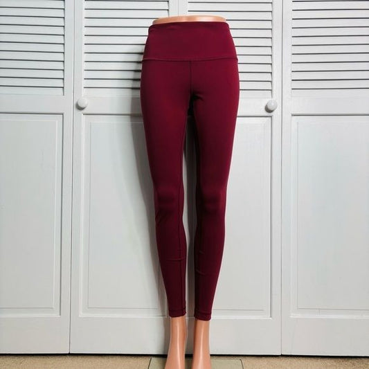 LULULEMON ATHLETICA Burgundy Leggings Size 8