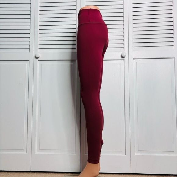 LULULEMON ATHLETICA Burgundy Leggings Size 8