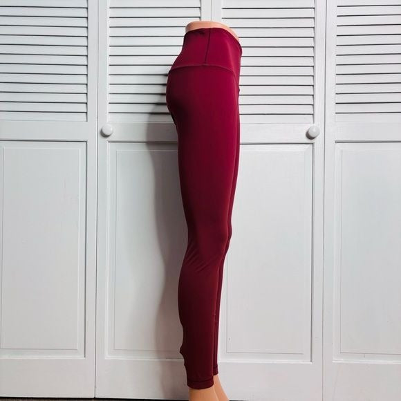 LULULEMON ATHLETICA Burgundy Leggings Size 8