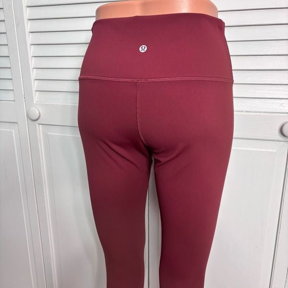 LULULEMON ATHLETICA Burgundy Leggings Size 8