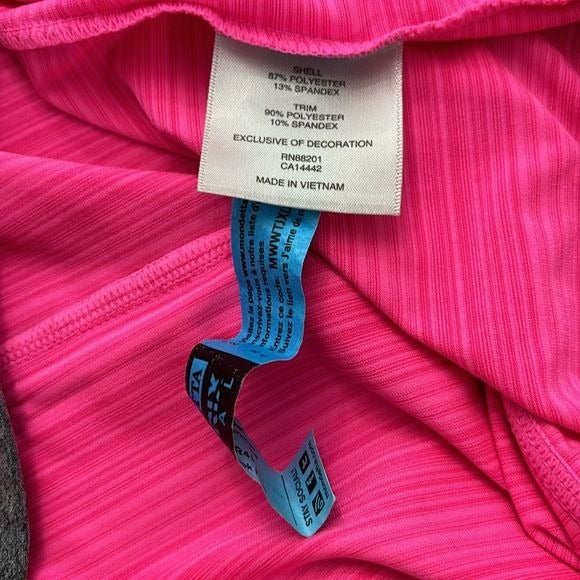 MONDETTA Pink Hooded Long Sleeve Lightweight Shirt Size Medium